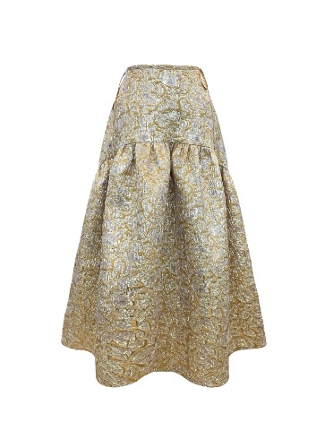 limited gold jacquard skirt
