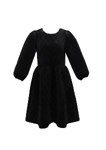 바로배송 - velvet quilting black dress