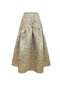 limited gold jacquard skirt